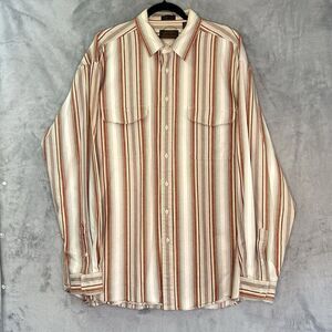 Vintage 90s Eddie Bauer Flannel Shirt Elkhorn Twill Stripes Long Sleeve Tall XXL